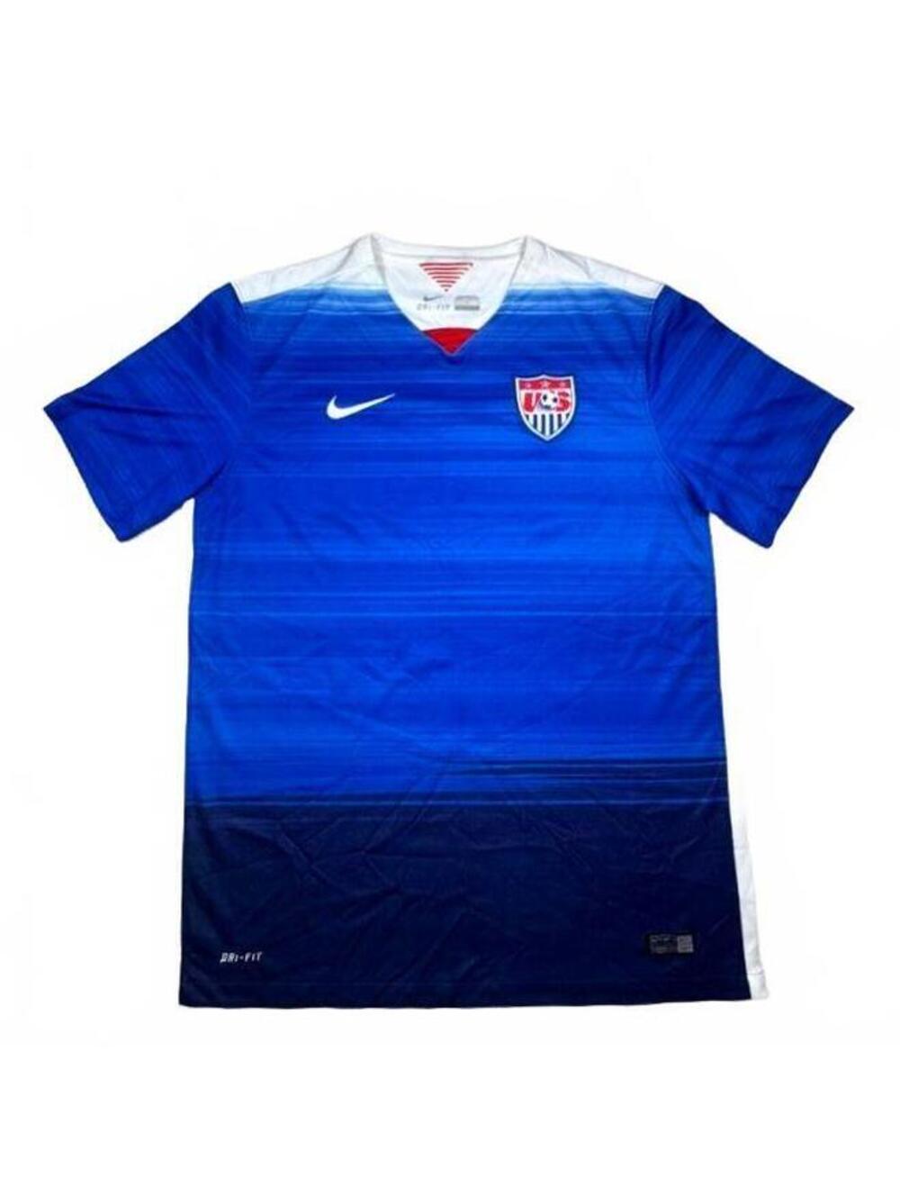 Nike USWNT USA Women's Soccer Jersey 2015 Away Blue Gradient Size Large L